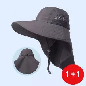 1+1 와이드 썬햇 M10 플랩캡 돌돌이 등산 야외활동 물놀이 농사 어깨 모자 햇빛가리개 자외선차단 썬캡