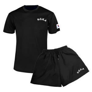 [SET] 로카티 ROKA 코리아아미 반팔티(블랙)+로카반바지(블랙) 세트