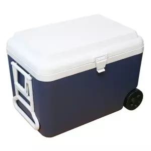 바퀴형 아이스박스 60리터 블루 43x66x46cm 대용량 캠핑 낚시 하드쿨러 아이스쿨러