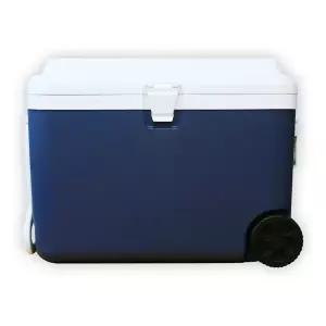 바퀴형 아이스박스 50리터 블루 39x60x44cm 대용량 캠핑 낚시 하드쿨러 아이스쿨러