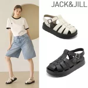 잭앤질 소가죽 찍찍이 버클 샌들(JB5354)