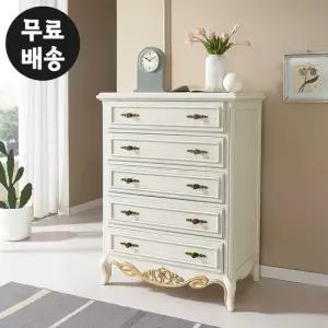 라빈 엔틱 서랍장 5단 원목 옷 체스트 안방 거실 850