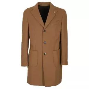 L B M 1911 캐시미어 싱글 브레스티드 코트 170307486 1CAMMELLO TP956823999