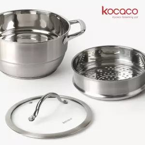 코카코 IH찜기 2단 찜냄비 양수 찜솥 3중바닥 올스텐냄비 22cm 24cm