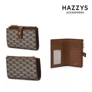 국내 매장판 헤지스 vk 지갑 선물포장 브라운 로고패턴 가죽 중지갑 HIWA4F884W2 여성 여자 정품