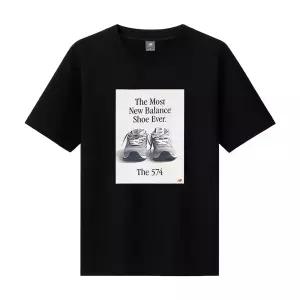 NB 뉴발란스 574 애드 남성 반팔티 반팔 티셔츠 블랙 MT61B0WF-BK
