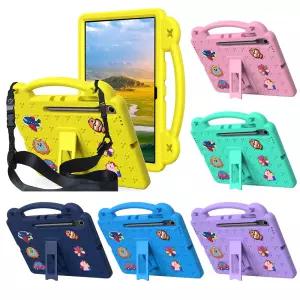갤럭시탭 애니멀비츠 에바폼 케이스 S11/S10/S9/S8/S7/S6/A8/A7 울트라/플러스/FE/라이트 갤탭 어린이 유아 손잡이 어깨끈 스트랩 케이스