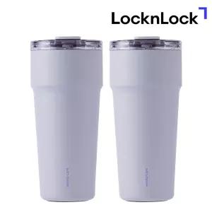 락앤락 메트로 탑핸들 세라믹 보온보냉 텀블러 900ml 바이올렛 2개 스테인리스 티머그 TOP_LHC4419GRPs2
