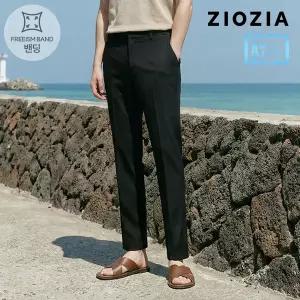 [지오지아] 테이퍼드핏 블랙 에어로쿨 슬랙스 (ABE2PP1101_BK)