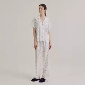 [갤러리아] [오르시떼] 여성 H025 애머리스 반소매+9부팬츠 파자마 세트