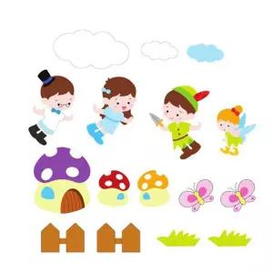 환경꾸미기세트 피터팬 이야기 환경판 펠트소품/어린이집/학급/게시/부직포/유치원/교실/계절/소품/장식