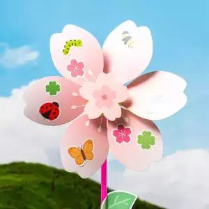 바람개비 봄꽃미술활동 스티커 만들기