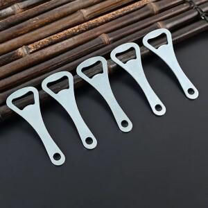 5PCS 금속 병따개, 사용자 정의 로고 조각 플랫 스테인레스 스틸 맥주 오프너