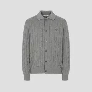 [백화점 매장정품] 빈폴 멘 케이블 칼라넥 카디건 - 카키 BC615AC13H 클래식한, 스타일완성