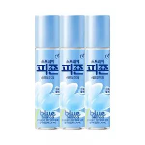 피죤 스프레이 섬유탈취제 강력탈취 블루비앙카 120ml 3개