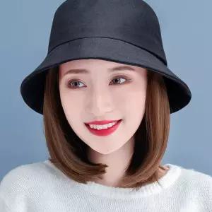 항암모자가발 일체형 단발 여성 캡모자 모자달린가발 버킷햇 웨이브 부분