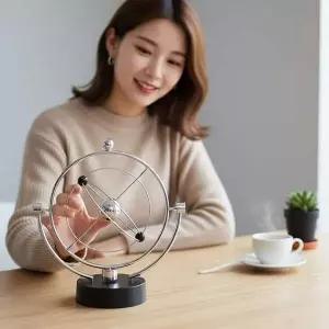 회전식 뉴턴 진자 탁상용 인테리어 모빌 데스크 밸런스볼 장식품
