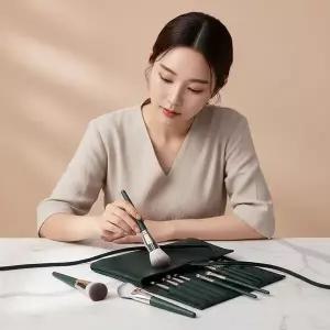 메이크업 브러쉬 14종 세트 휴대용 화장 붓 파우더 아이섀도우 도구