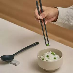 실리콘수저세트 바겐슈타이거 실리콘 숟가락 수저세트 젓가락 볶음스푼 애쉬블랙