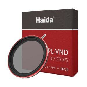 카메라 렌즈 다중 코팅 나노 편광판 가변 중성 밀도 필터 프로 II 시리즈 위한 HAIDA 86MM VND CPL 2인치 ND8 ND128 조절 스톱 1개 포함