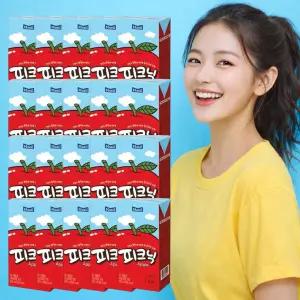 매일 피크닉 사과 200mlx48팩 세트 사과주스 팩음료 과즙 음료수 학교 단체간식 중학생 고등학생 초등학생
