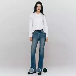 [국내정품] 지오다노 여 MW 부츠컷 청바지