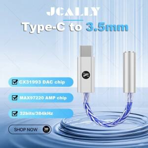 JCALLY JM6 Pro Type-C ~ 3.5mm 듀얼 DAC CX31993 MAX97220 디지털 오디오 헤드폰 앰프 안드로이드용 HiFi