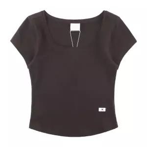 [뉴발란스] WOMEN 핏티드 스퀘어넥 캡 반팔티셔츠 NBNEG2W472 85