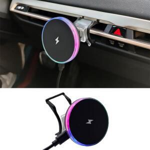 BMW 5  I5 G60 X5 X6 IX 2023 차량용 호환 전면 에어 아웃렛 폰 마그네틱 자석 무선 충전기 홀더 15W 호환