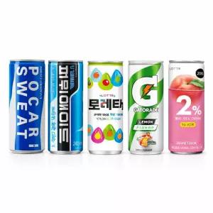 이온음료 혼합 5종 포카리스웨트+게토레이+파워에이드+토레토+이프로제로 각6개 총30캔
