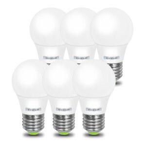 3W A15 에디슨 LED 전구 E26 중형 나사 베이스(40와트 상당) 12V 저전압 램프 오프 그리드 태양광 시스템 조명 해양 보트 RV 실내 캠퍼 웜 화이트 3000K 팩 6개