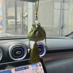 ( )미니복주머니 그린 방향제주머니 전통공예소품 한복복주머니