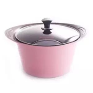 키친아트 HI75RF87 세라믹 냄비 찌개 곰솥 냄비 핑크 16x26cm