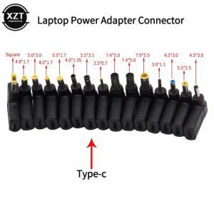 노트북 전원 어댑터 커넥터, HP 델 아수스 에이서 레노버 노트북용 DC 플러그, USB C 타입 암-범용 수 잭 변환기