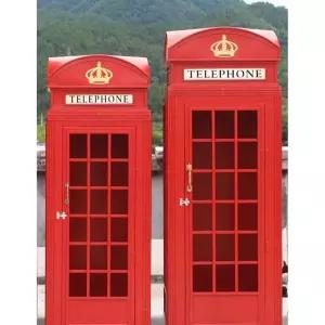 공중 전화 부스 빈티지 감성 철제 전화기 야외 세트장