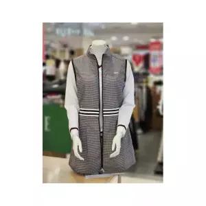 루이까스텔 세이브존01 여성 SS체크허리시보리 롱 점퍼조끼 7LEJP324