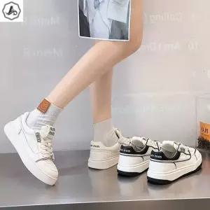 [애슬릿] 통굽 스니커즈 큐빅 별 라인 레이스업 키높이 단화 4cm