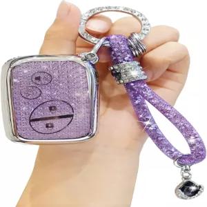 다이아몬드 키체인이 장착된 렉서스용 포브 커버 IS250 LX570 GX460 GS430 RX350 CT200h 4 버튼 자동차 쉘