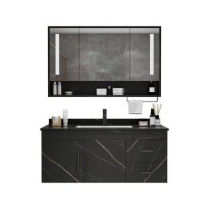 심플한 욕실 캐비닛 조합 원목 모던 세면대 손 테이블 씻기 미니멀리스트