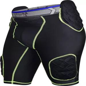 컵 포켓이 있는 엑스랙틱 스포츠 터치다운 거들 통합된 소년 5패드 경량 엉덩이 유소년 반바지 축구 압축