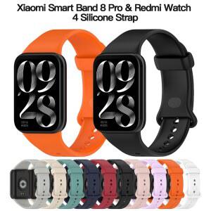 레드미 워치 4 5 스마트워치용 정품 실리콘 스트랩, 샤오미 미 밴드 8 프로/9 프로용 손목 밴드, 시계줄 액세서리