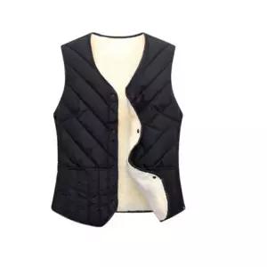 브이넥 융털 겨울 일조끼 패딩 여성 누빔 조끼