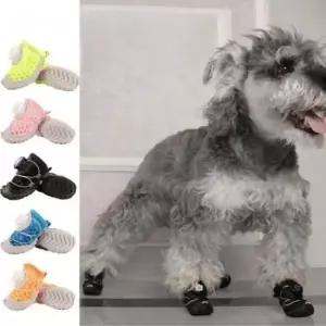 [반려] 콩쓰몰리 강아지 고양이 통기성 신발 여름 방수 미끄럼방지 다이얼 운동화 한켤레 2개