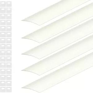 누안추 5 PCS 수직 블라인드 교체용 슬레이트 PVC 부품 및 30피스 클리어 수리 탭 도어 윈도우 크림색 흰색