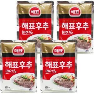 (1+1) 해표 후추 100%, 200g, 4개 2Set