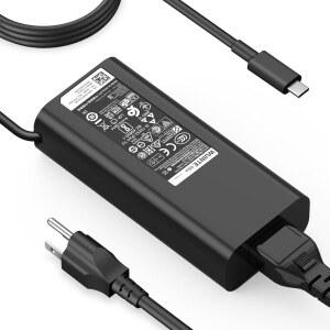 Dell용 65W USB-C 충전기 Dell Latitude Inspiron Chromebook XPS 13 컴퓨터 타입 C 노트북 전원 어댑터 PD 고속 충전(USB 케이블 포함)