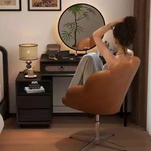 의자 꽃잎 유럽풍 체어 아이보리 이동식 인테리어 포인트 플라워 스툴 바퀴