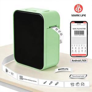 Marklife P15  라벨 프린터 휴대용 열전사 자체 접착 용지 메이커 리스 스티커 이름표