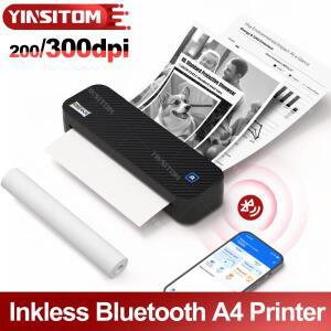 YINSITOM 300dpi 휴대용 열전사 프린터 블루투스 무선 여행용 모바일 컴팩트 지원 8.5 X 11 US 레터 & A4