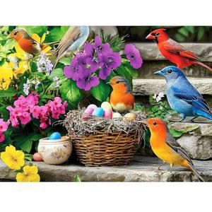 300피스 퍼즐 화려한 새 직소 벌새 친구 가족 활동 게임 나이트 선물을 위한 애호가 도전 20.5x15인치